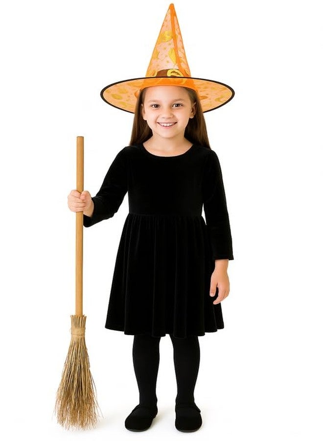 YUPPIN Orange Witch Hat with Golden Print - Halloween Party Hat for Kids & Adults Fancy Dress & Trick-or-Treat - Image 4
